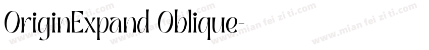 OriginExpand Oblique字体转换